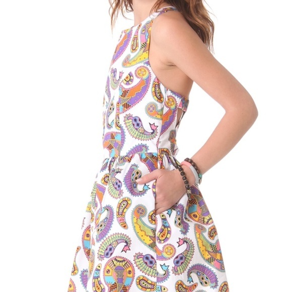 MSGM Dresses & Skirts - MSGM | Memphis Rainbow Paisley Dress Cross Back